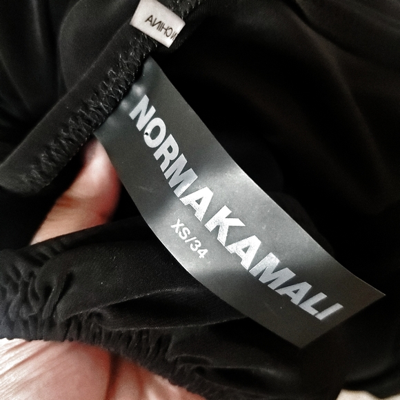 REVOLVE - Norma Kamali | Black Diana One Shoulder Asymmetrical Gown Maxi Dress - Picture 7 of 12